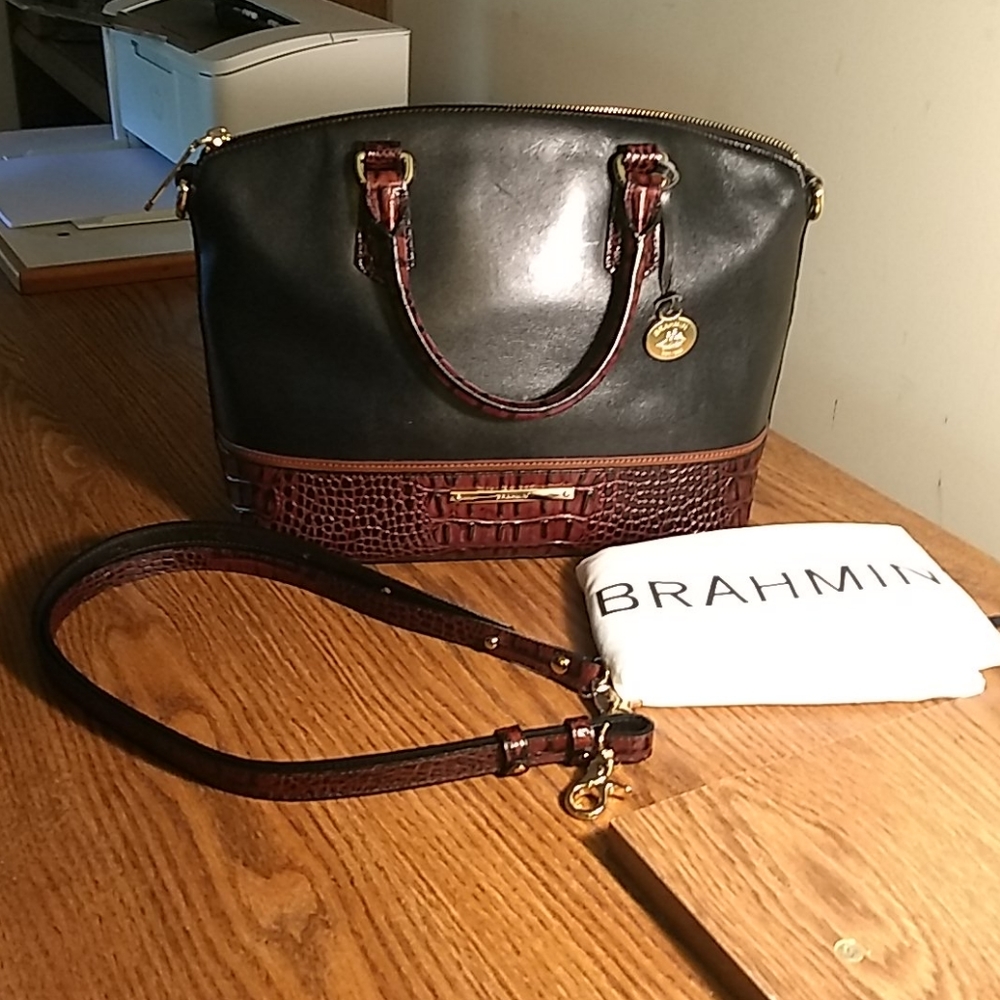 Brahmin Medium Duxbury Smooth Black Leather